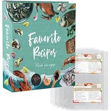 Recipe Binder Seafood & Extra 25 Recipe Card Plastic Sleeves