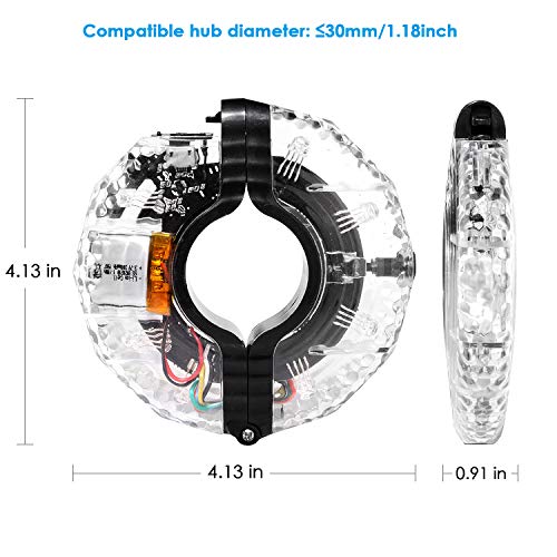 ShinePick Bike Wheel Lights, Rechargeable Rim Lights Colorful Safety Warning Light Bike Spoke Decoration, 2 Tire Pack for Both Adults Kids Bike