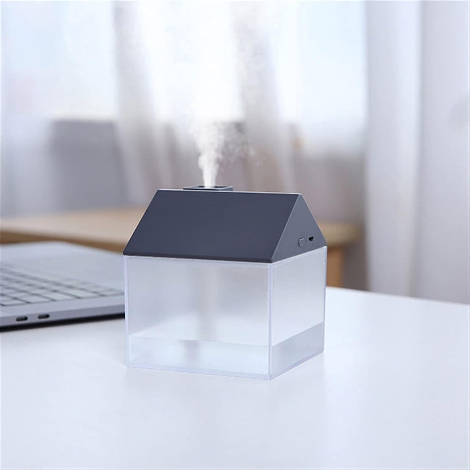 Humidifiers with Night Light,Mini Humidifier,Small Rechargeable Dormitory Student Office Desktop House Portable Humidification Fresh Little House Three-in-One Humidifier Cool Mist Humidifier (White)
