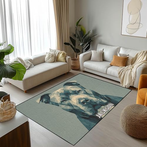 Tapete personalizado Pitbull para interior y exterior miniatura 4