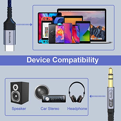 Hzmirzk Usb C To 3.5Mm Aux Cable, Type C To 3.5Mm Aux Headphone Jack Adapter Car Stereo Cord Compatible With Pixel 5 4 3 Xl,Samsung Galaxy S22 S21 Ultra Note20 10+, Ipad Pro, Macbook And More-Blue #TOP6