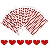 Heart Stickers, Red Heart Sticker, Glitter Small Mini Heart Stickers for Kids, 780 PCS, Decorative Love Stickers for Kids Reward, Valentine's Day, Wedding, Mother's Day, Envelopes, Gift Box