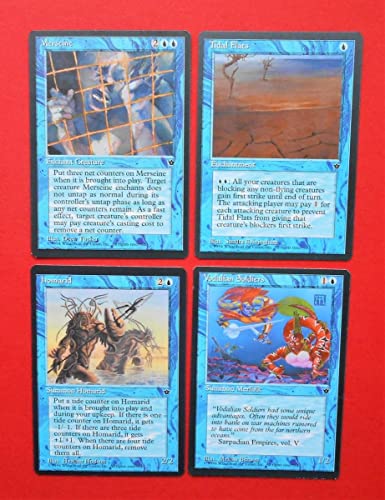 Médiators Magic Gathering Fallen Empires bleu lot de 4 plectres guitare pour joueur MTG et musique