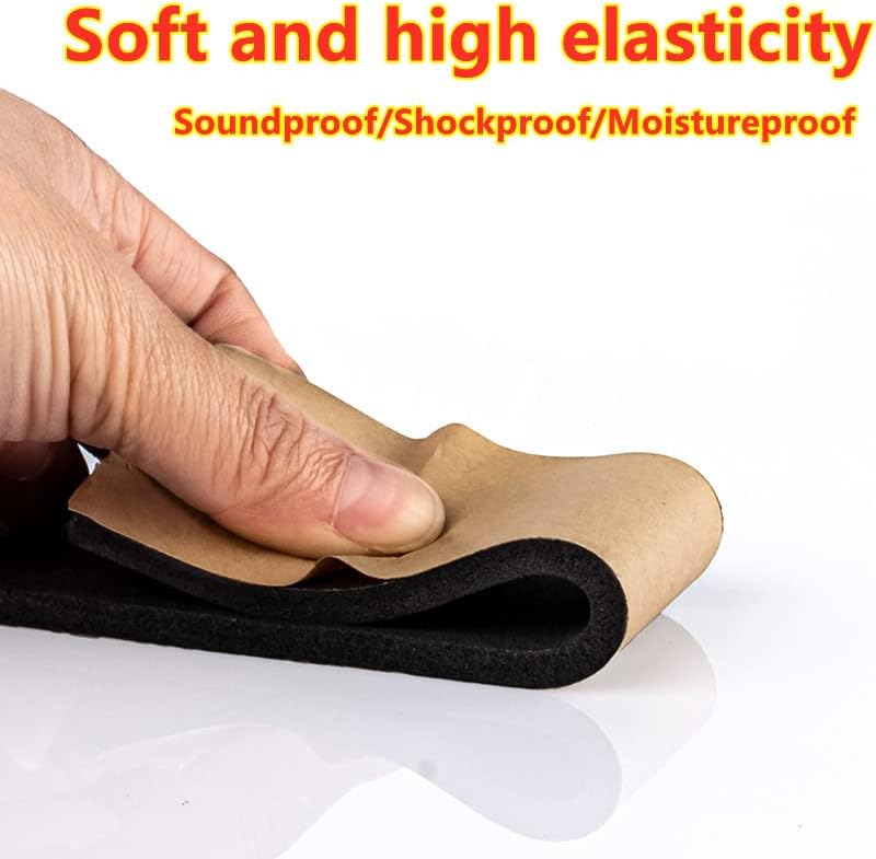 Self Adhesive Foam Seal Tape, EPDM Self Adhesive Black Sponge Rubber Foam Seal Strip Gasket Multiple Sizes(T5mm X W30mm X L10m)