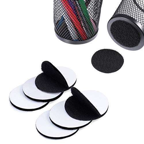 TEUVO Tour Scratch pour Lisse Surfaces, 6 Paires 10CM Lourd Devoir Bande Scratch Adhésive pour Étage, Porte, Métal et Mur