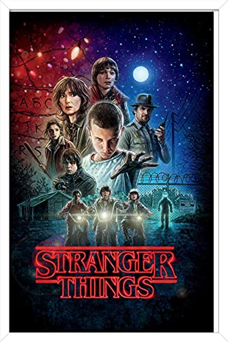 Trends International Netflix Stranger Things - One Sheet Wall Poster, 22.375" x 34", White Framed Version