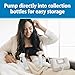 Dr. Brown's Breast Milk Collection Bottles with Storage Caps, Breast Pumps Compatible, Collect, Store, and Keep Milk Fresh, BPA Free – 4-Pack