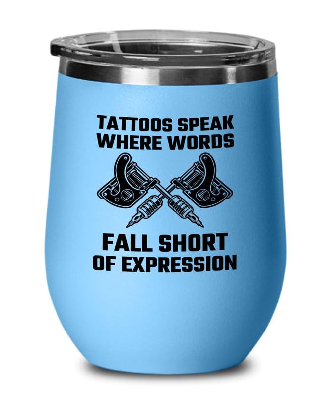 Tattoo Artist Teal Edition Viking Tumbler 20oz - Where words fall - Tattoo Gifts Tipping Skin Deep Ink Tattoo Lover Tattooing Tattooist