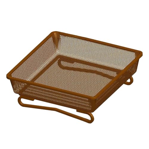 MYCENSE 地上バードフィーダー、メッシュトレイ、大容量ステーション、庭、パティオ用のコンパクトでトレンディなガーデンデコレーションホルダー、, 茶色