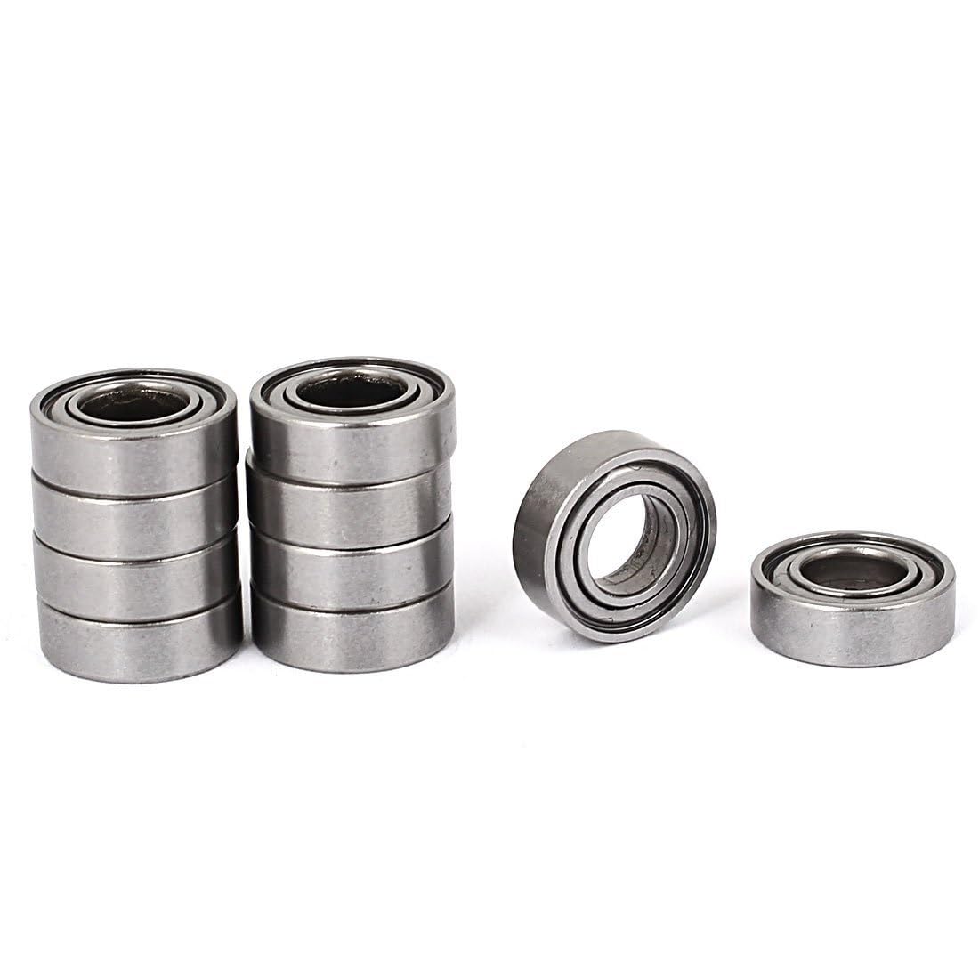 Bearing, 8mm x 16mm 5mm Sealed Flanged Shielded Ball Bearing 688ZZ 10 Pcs Wear Resistance