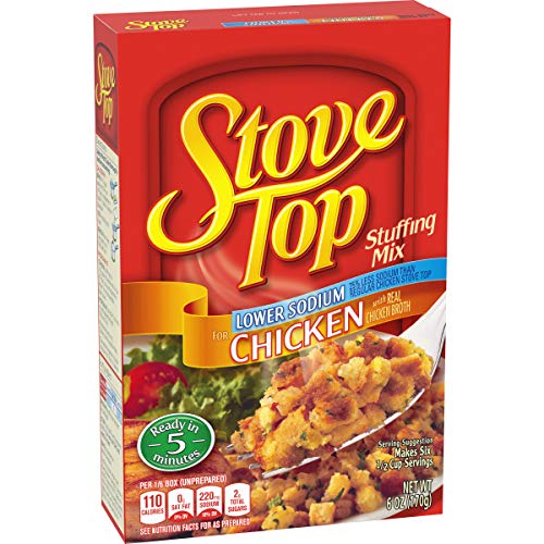 Stove Top Stuffing Mix, Chicken, Low Sodium, 6-Ounce Boxes (Pack of 12) - Thumbnail 2