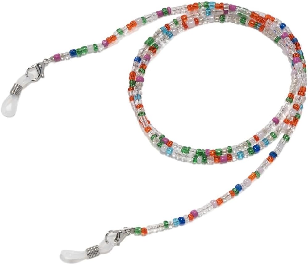 Acrylic Eyewear Lanyard Lightweight Sunglasses Hanging Neck Colorful Light Beads Eyeglass Chains