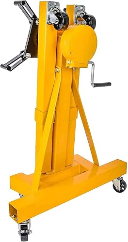 Miniatura 2 de JEGS Soporte de motor plegable | Cabeza giratoria con engranajes | Acabado amarillo | Capacidad de 1500 libras | Cabezal de montaje ajustable de 360