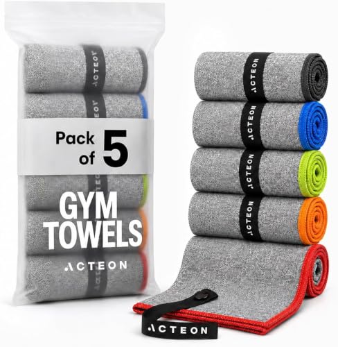 Acteon Microfiber Gym Towels 5 Pack
