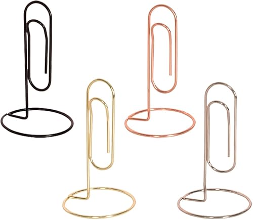 Soporte para notas de escritorio, 4 piezas, clip de notas de base, clip de papel de escritorio, soporte de número, soporte para fotos, accesorio de