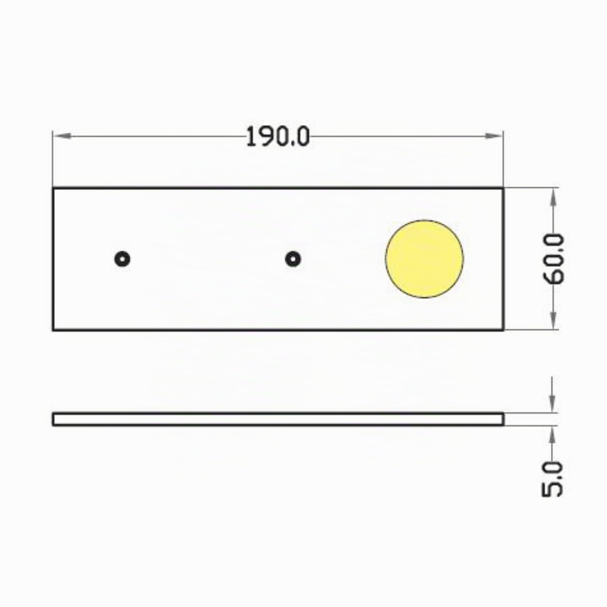 Luminaire de cuisine LED, lampe sous meuble, applique, spot en sous-face, kit, choix : lot de 3, blanc chaud
