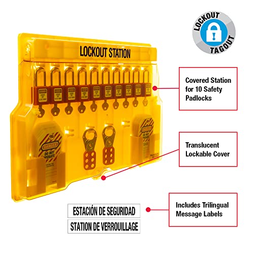 Master Lock ml1483 Lockout Station, 10-lock