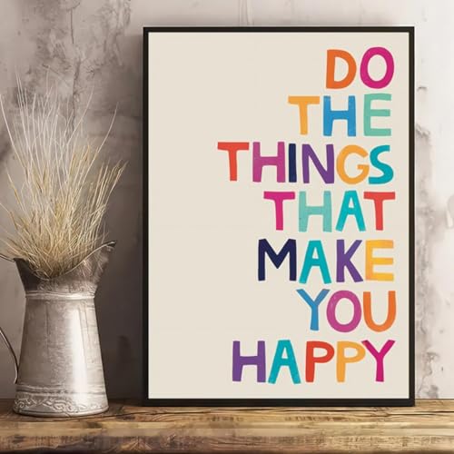 Lienzo con frase motivadora de 40x50 cm para transformar la energía de tu hogar 3