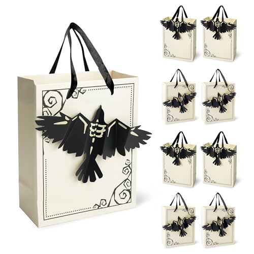 Cheerland 8pcs Halloween Party Favor Bags with Gothic Paper 3D