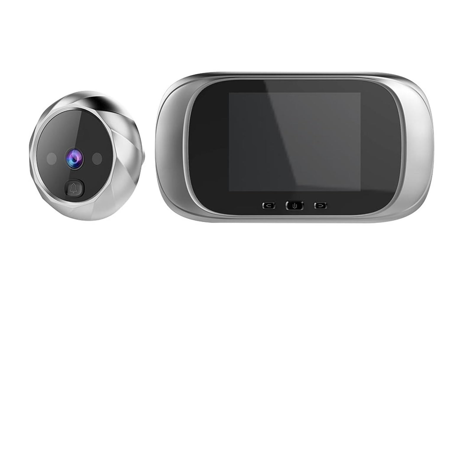 Sonnette vidéo avec écran LCD 2,8 pouces et vision nocturne argentée