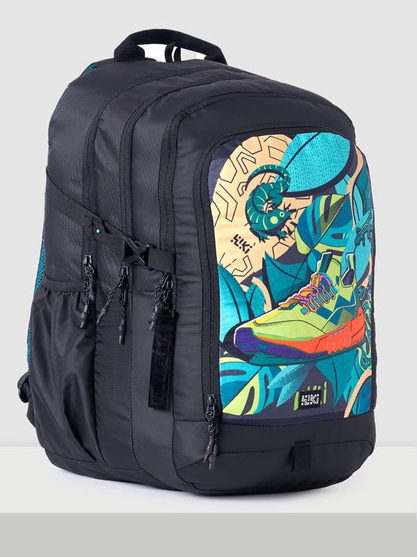 Image of Wiki Stylish Unisex Backpack | Tribe 4 Durable & Lightweight backpack for Men & Women | Laptop Backpack for Office, Gym, Travel (40 Litre, Black)