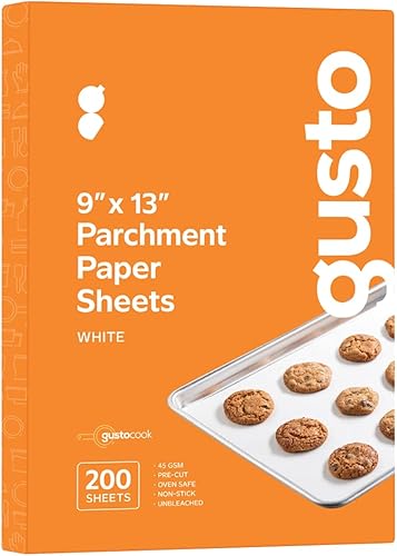 Comfy Package, 9 x 13 pulgadas, 200 unidades Hojas de papel pergamino precortadas para hornear, hojas antiadherentes para hornear y cocinar, color