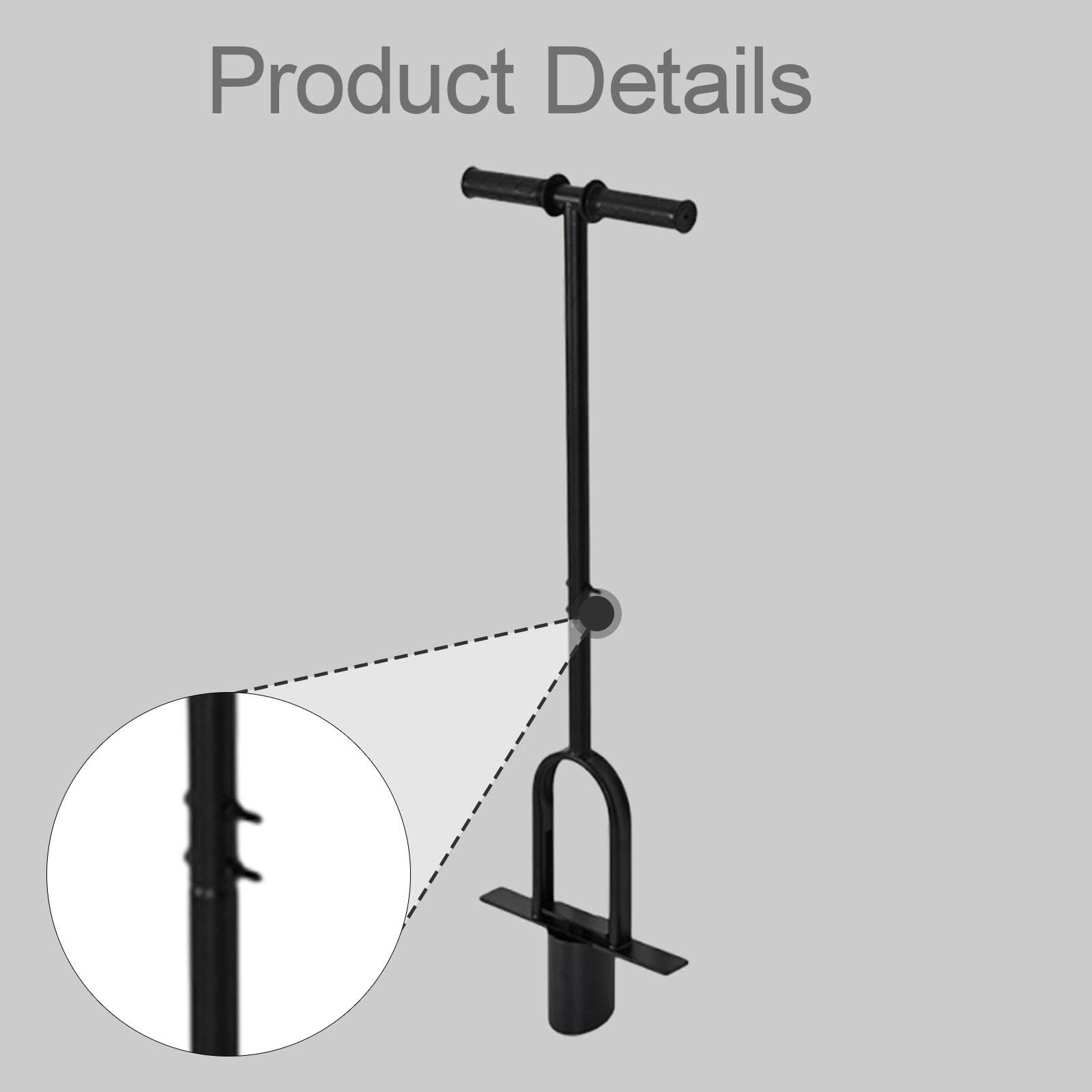Milageto Accessoires pour planteuse de bulbes, échantillonneur de terre, outil de plantation réutilisable pour jonquilles et dahlias, transplanteur de fleurs, Canne Simple