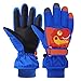 QKURT Guanti da Sci per Bambini, Guanti Invernali Caldi per Bambini Guanti da Ciclismo Guanti Sportivi con Silicone Antiscivolo per slittino, Snowboard, Pattinaggio, Ciclismo, Corsa (2-13 Anni)