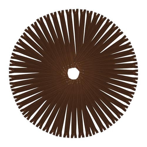 Image of Mandala Crafts 85 PCs Dark Brown Assorted Lengths Nylon Zippers for Sewing