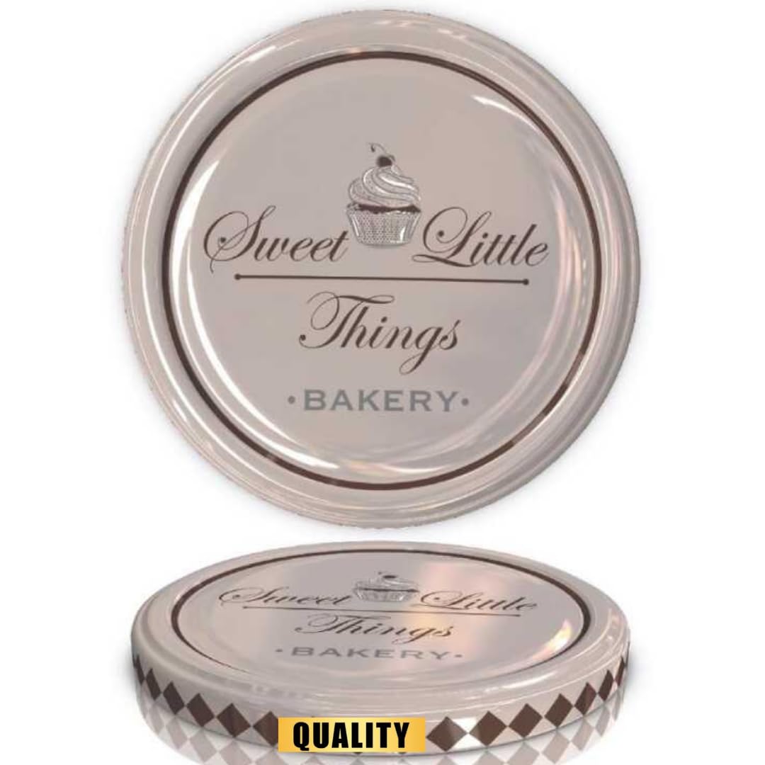 82 mm Spare Lids For Pickle and Larger Jars/Multipurpose (Twist Off Lid) (10, Brown Sweet Little Things)