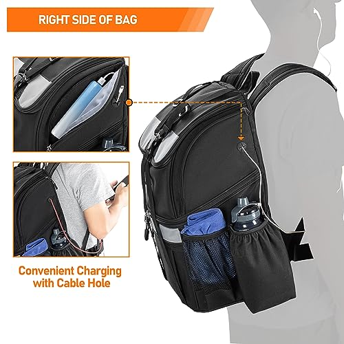 GOBUROS Single Ball Bowling Backpack with Inner Tote Bag for Accessories by GOBUROS - Used condition - Image 6