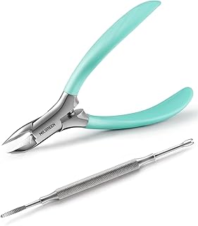 Nail Clippers for Thick & Ingrown Toenails ,Heavy Duty Professional paronychia Tools with Ingrown Nail File,Stainless Steel Toe nail Clipper with Rubber Handle for Men, Women, Elderly