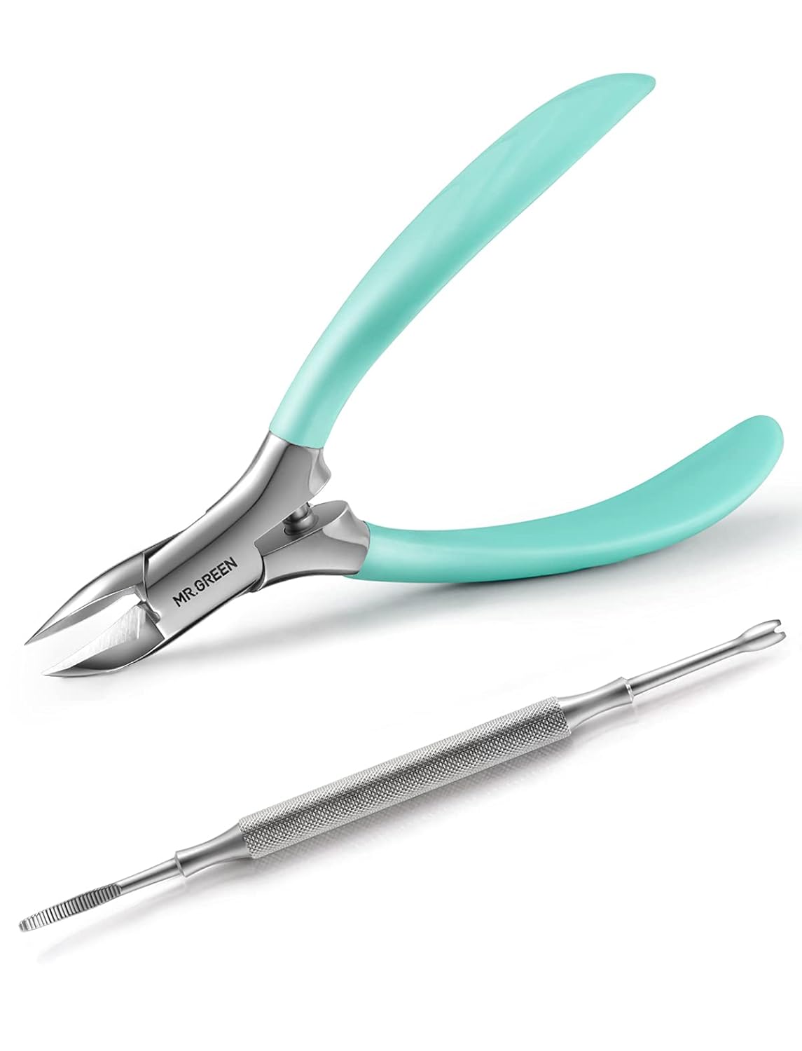 MR.GREEN Nail Clippers for Thick & Ingrown Toenails ,Heavy Duty Professional paronychia Tools with Ingrown Nail File,Stainless Steel Toe nail Clipper with Rubber Handle for Men, Women, Elderly : Beauty & Personal Care