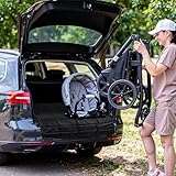 Zocipro Auto Ladekantenschutz Kofferraum 96 x 64cm, Universeller Faltbarer Stoßstangenschutz Hund Kofferraumschutz für Autos, SUVs und Vans, Verhindert Kratzer Durch Hunde und Schwere Gegenstände