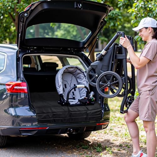 Zocipro Auto Ladekantenschutz Kofferraum 96 x 64cm, Universeller Faltbarer Stoßstangenschutz Hund Kofferraumschutz für Autos, SUVs und Vans, Verhindert Kratzer Durch Hunde und Schwere Gegenstände