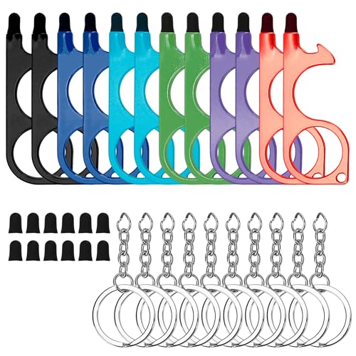 BuleVina 12Pcs Door Opener Tool with Stylus Hands-Free Door Opener, Button Pusher, Reusable...