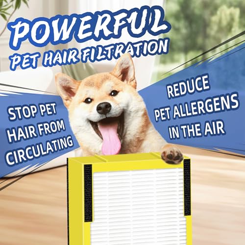 FLT4825 HEPA Filter B Replacement Compatible with G-Guardian Air Purifiers AC4825 AC4825E AC4825W AC4300 AC4800 AC4900 AC4850,4 H13 True HEPA Filters+8 Carbon Pre-Filters by Pulluty - Used condition - Image 9