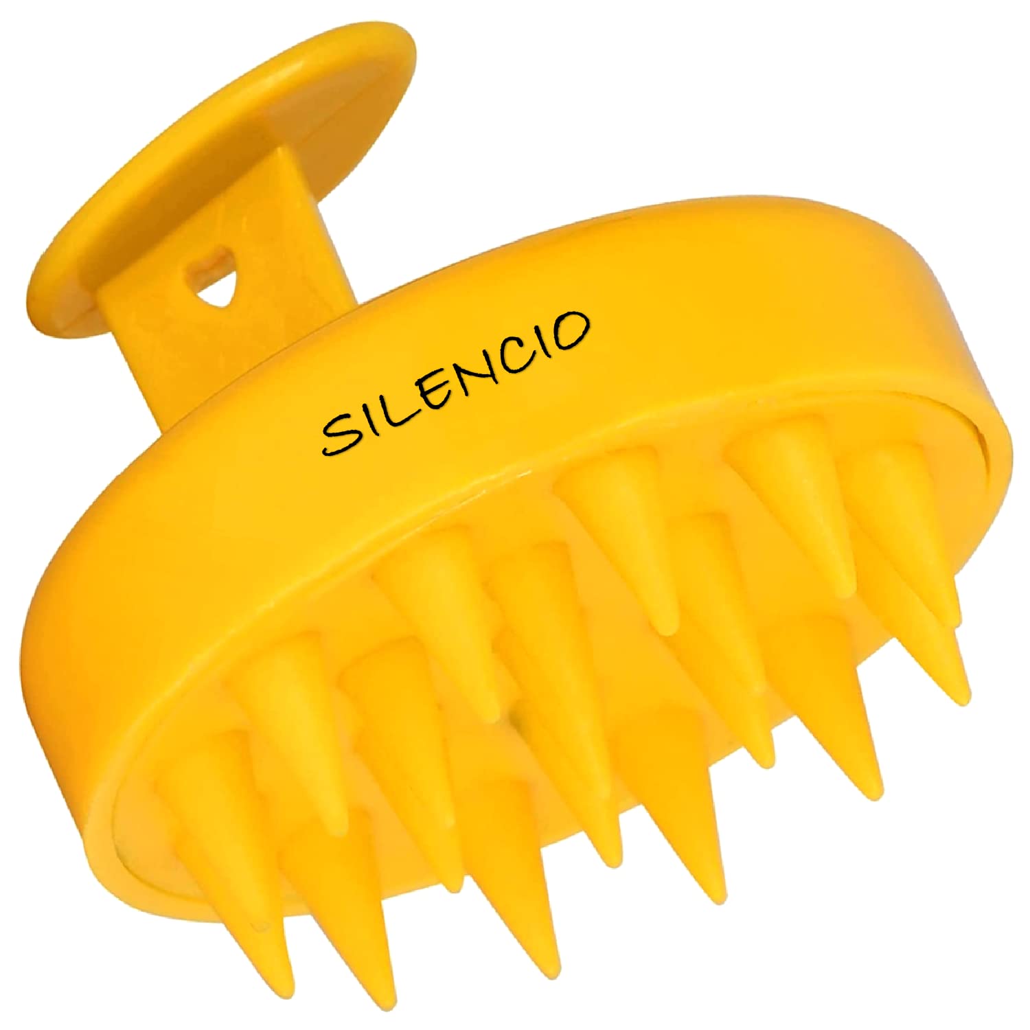 SILENCIO Hair Scalp Massager Shampoo Brush, Soft Silicone Bristle, Dry and Wet Hair Scalp Scrubber Brush for Hair Growth, Dandruff Removal, Relax, Blood Circulation (Yellow) (B0BH4J824B) Amazon Price History, Amazon Price Tracker