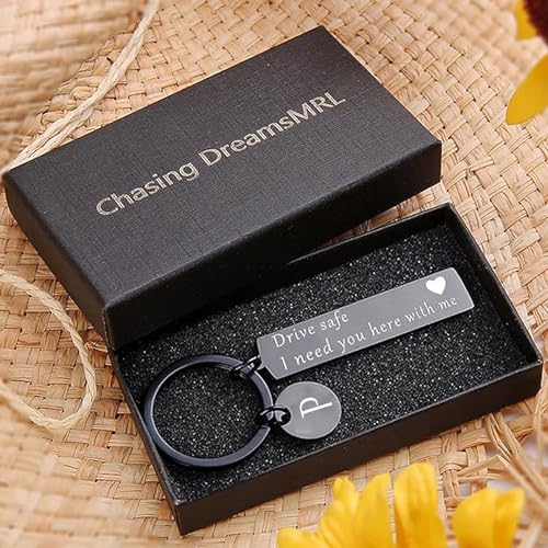 Image of drive safe keychain for him key rings for her men boyfriend