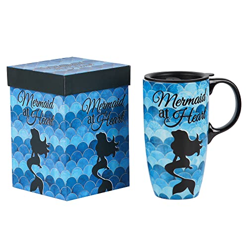 Topadorn Ceramic Travel Mug with Lid Coffee Mug with Gift Box Latte Mug Coffee Cup, 17oz Large Capacity Mug Home Office Gift