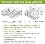 【2026】DD82-01074A Dishwasher Middle Dishrack (20″D20.9″W) Assembly - Fit For Samsung Dishwasher Parts DW80R5061/DW80R5060 Series