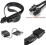lilila-ree CPU 8 Pin Male to CPU 8 Pin (4+4 Detachable) Male EPS-12V Motherboard Power Adapter Cable for Corsair Modular Power Supply 25-inch (NOT PCI-e - NOT GPU VGA Cable) - Image 4