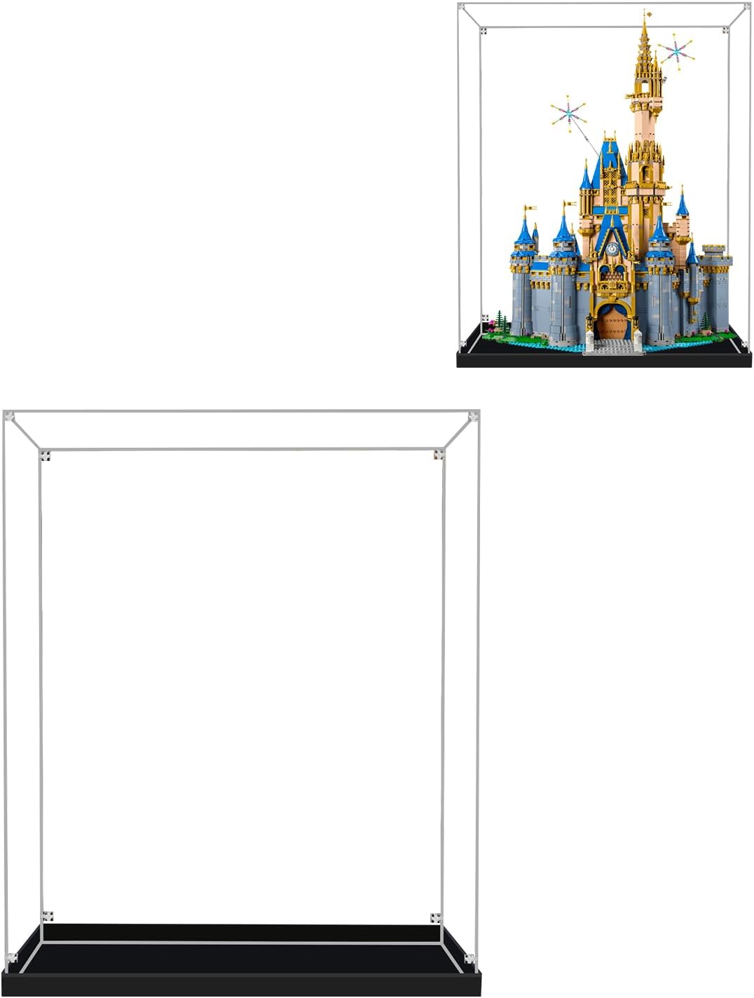 Acrylic Display Case for Lego 43222 Castle 24.41Lx14.17Wx31.98H inch(62x36x81 cm)(NOT Included The Model)