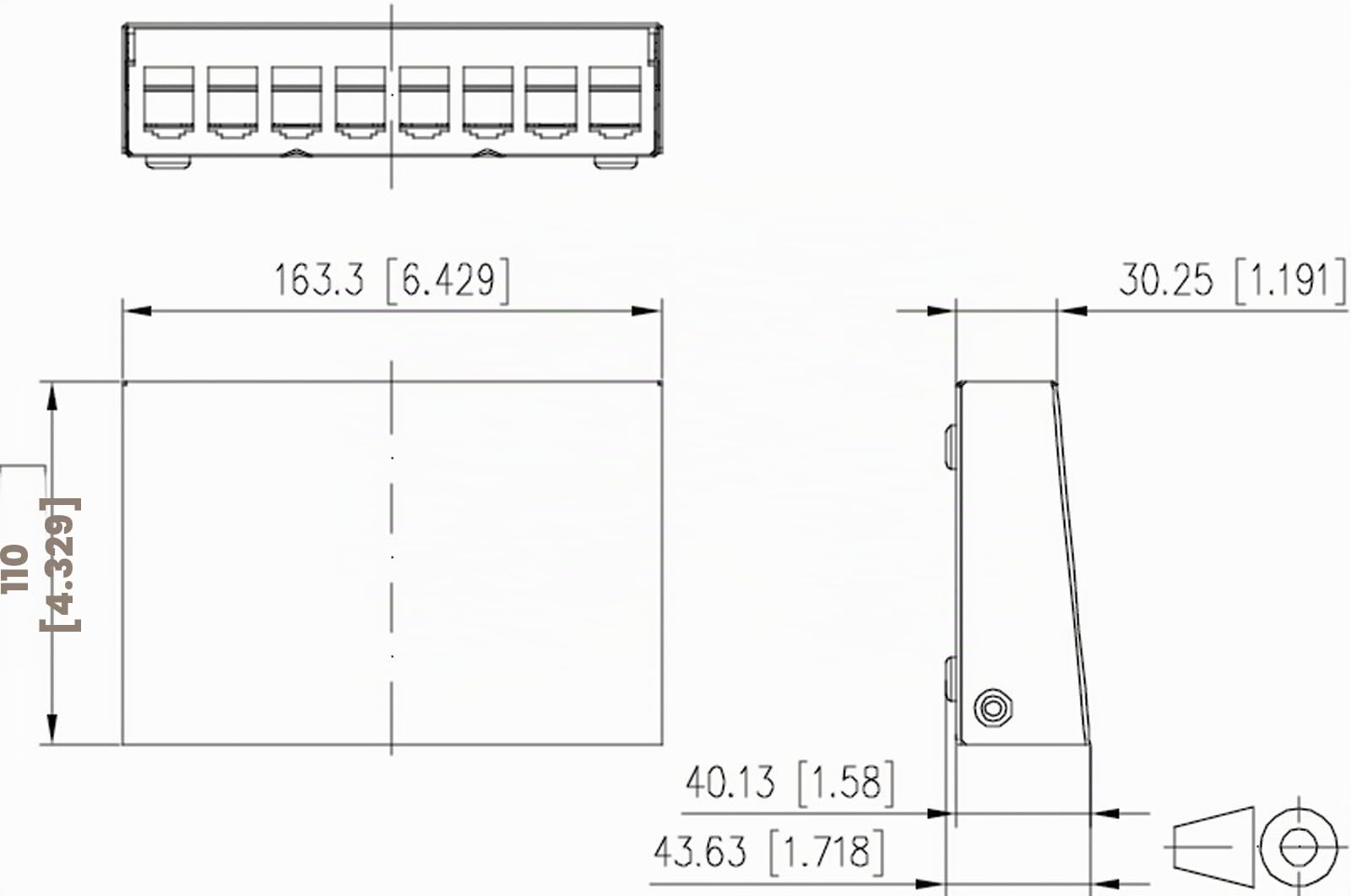 METZ CONNECT Modul AP-Gehäuse 8 Port reinweiß RAL9010