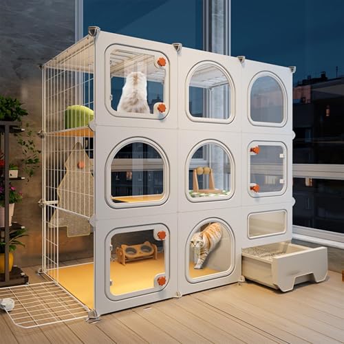 猫 ケージ キャットケージ トイレ付き 1/2/3段 大型 引き出し 猫ゲージ 通気性が良い 脱走防止 掃除しやすい 大きい キャットゲージ おしゃれ 猫用 室内猫小屋 快適なスペース 室内用 ペット用品(105*45*105)