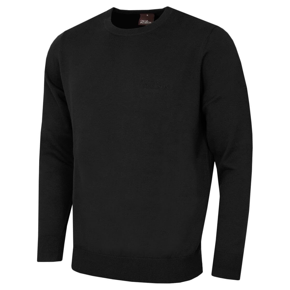 Oscar Jacobson Men's Black Westfield Crew Neck Sweater - Xxxl