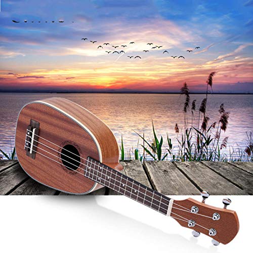 KEPOHK Ukul¨¦l¨¦ soprano en forme d’ananas de 21″durable Sapele mat 4 cordes en nylon Touche en palissandre 21 pouces - Les Beatles, Paul McCartney, John Lennon, RIngo Starr, George Harrison KEPOHK Ukul¨¦l¨¦ soprano en forme d'ananas de 21"durable Sapele mat 4 cordes en nylon Touche en palissandre 21 pouces – Image 3