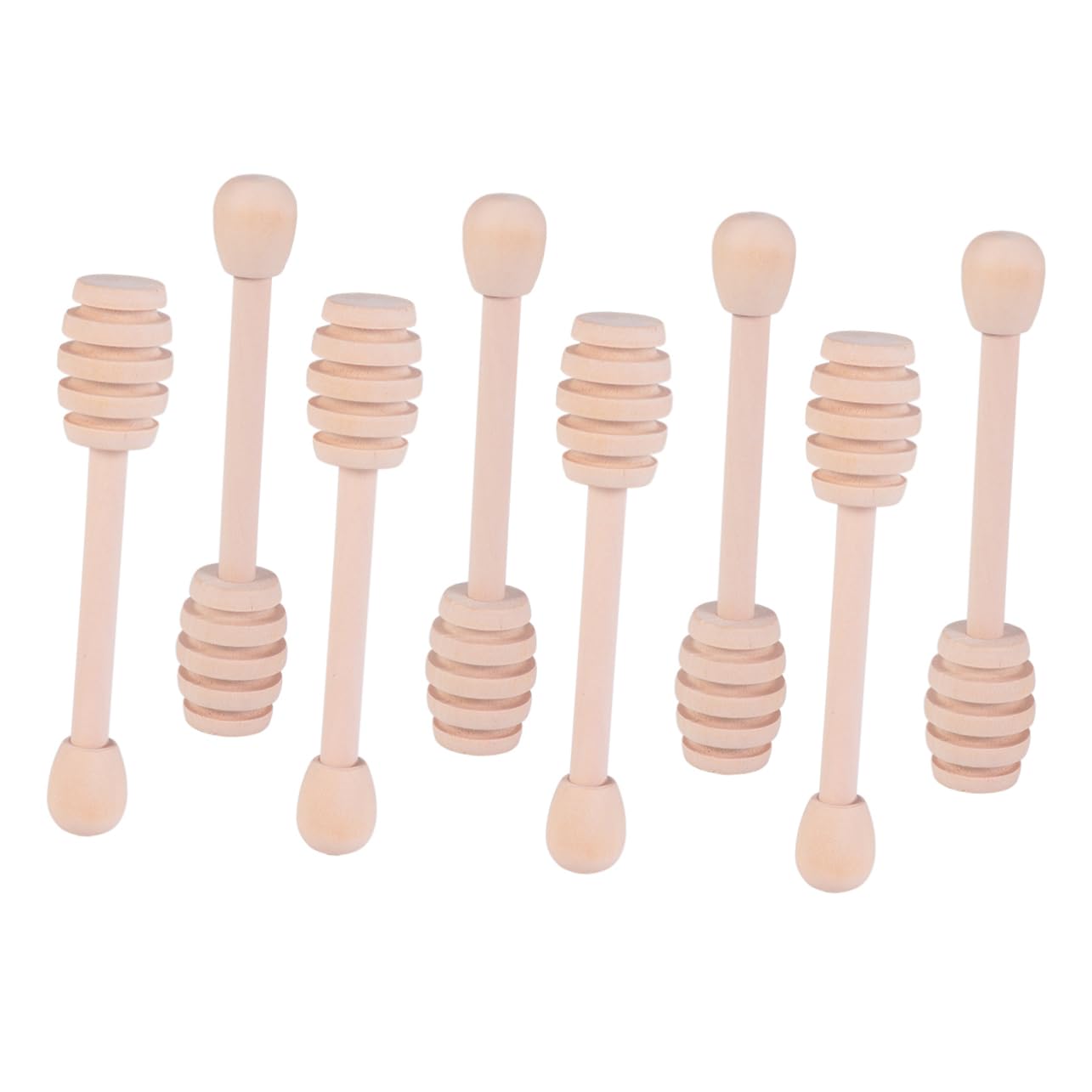 BEBEMOKO 8pcs Honey Stick Stirred Stick for Home Coffee Stirrers Jam Dippers Syrup Stirrers Honey Spoons for Tea Mini Whisk Honey Dipper Sticks Honey Tool Honey Scoop Brown re-usable