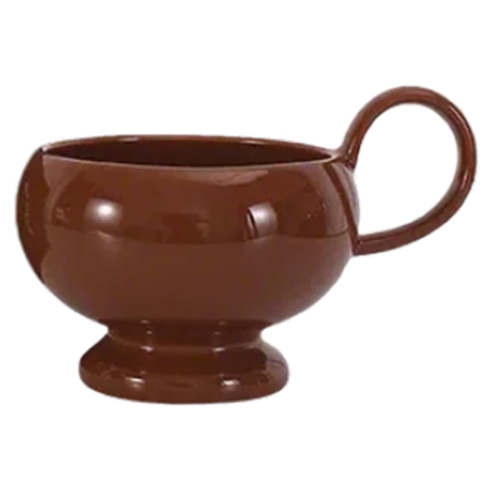 Jazuaiao 280ml Ceramic Coffee Mug with Unique Shape and Portable Handle Drinkware Ideal for Students and Professional Premium Ceramic Mug