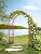 Plow & Hearth Arch Metal Outdoor Garden Arbor | Montebello | 84-in (H) x 53-in (W) x 23-in (D) | White | Iron Trellis Lattice for Climbing Plants | Wedding | Outdoor Patio Décor (Red)